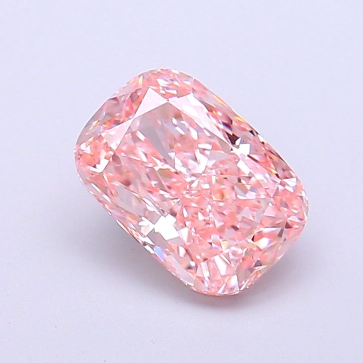 1.57 CT Fancy Vivid Pink CUSHION MODIFIED
