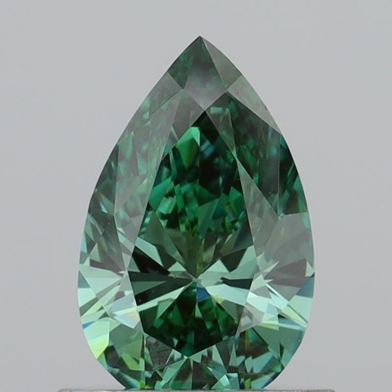 0.73 CT Fancy Vivid Green PEAR