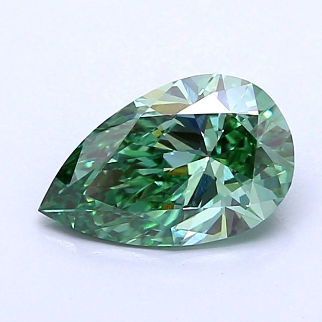 1.02 CT Fancy Vivid Green PEAR
