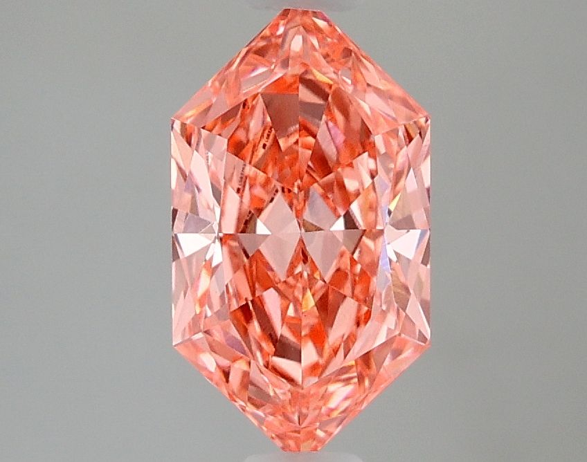 1.33 CT Fancy Vivid Pink HEXAGONAL