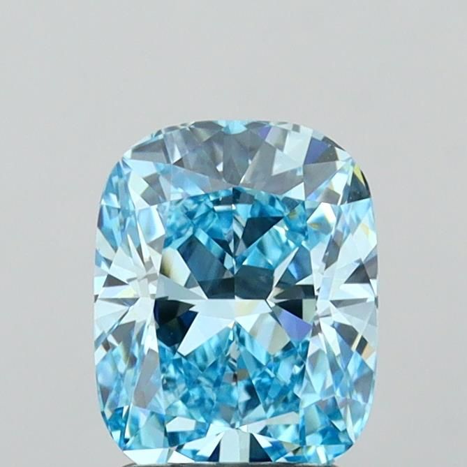 1.91 CT Fancy Vivid Blue CUSHION MODIFIED
