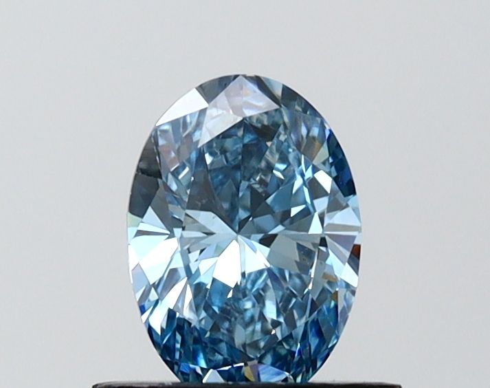 0.73 CT Fancy Vivid Blue OVAL