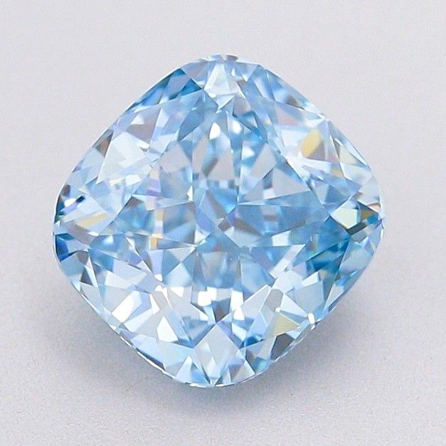 1.54 CT Fancy Vivid Blue CUSHION MODIFIED