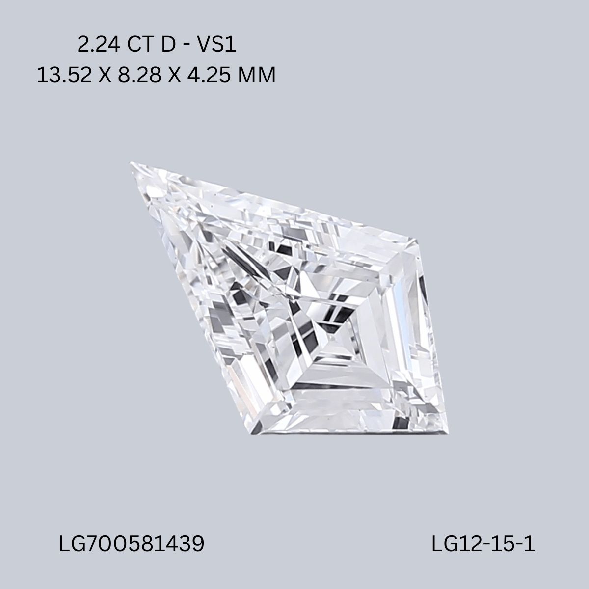 2.24 ct lab-grown Kite Diamond