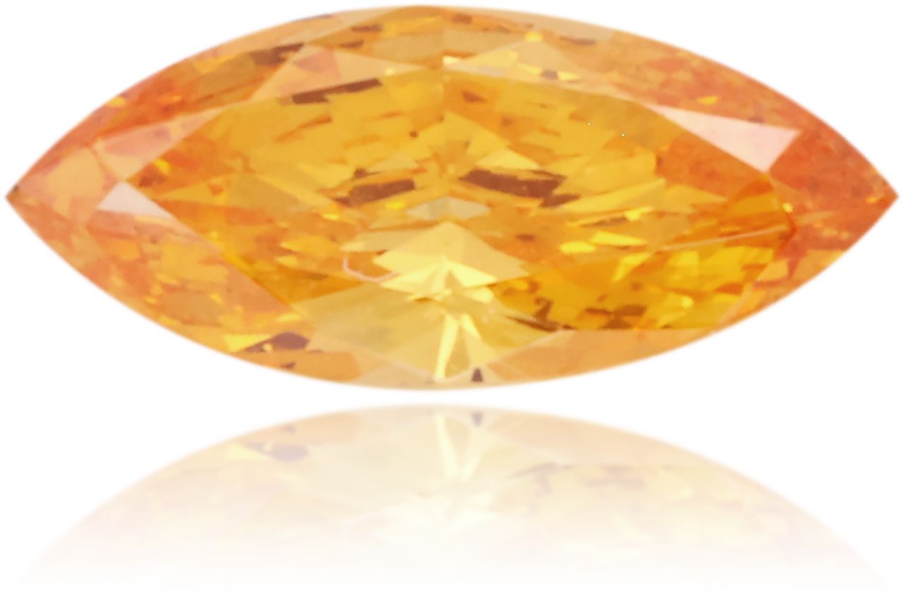 Diament 0.2 ct Fancy Vivid Yellowish Orange/VS2