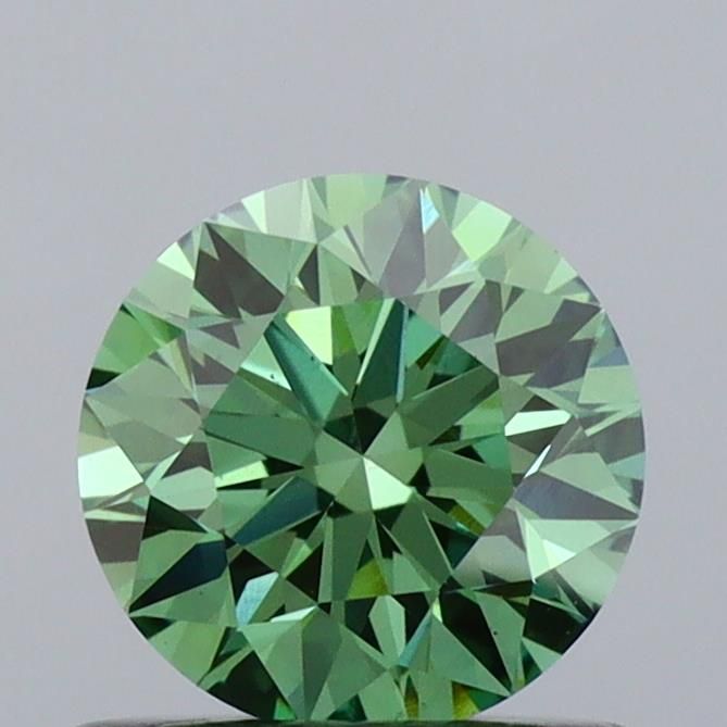 0.67 CT Fancy Vivid Green ROUND