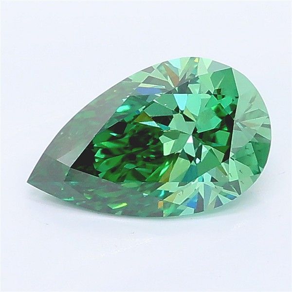 1.04 CT Fancy Vivid Green PEAR