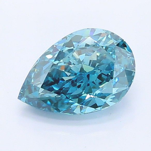 1.07 CT Fancy Vivid Greenish Blue PEAR