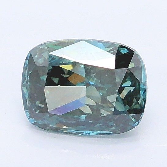 1.05 CT Fancy Deep Greenish Blue CUSHION MODIFIED