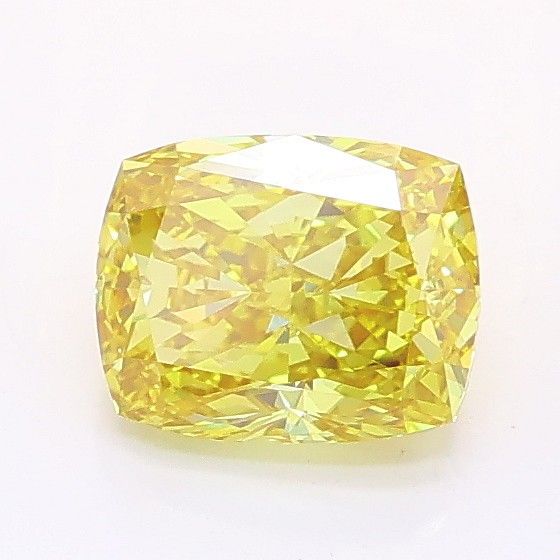 0.96 CT Fancy Intense Yellow CUSHION MODIFIED