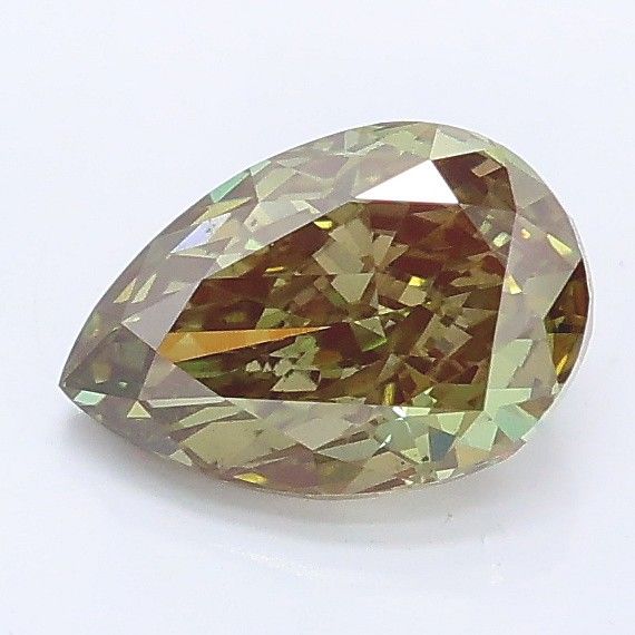 1.09 CT Fancy Vivid Green PEAR
