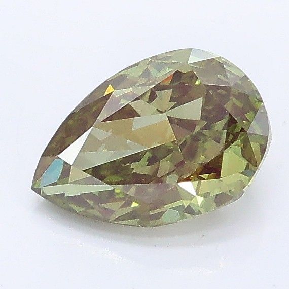 1.12 CT Fancy Vivid Green PEAR