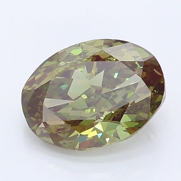 1.34 CT Fancy Vivid Green OVAL