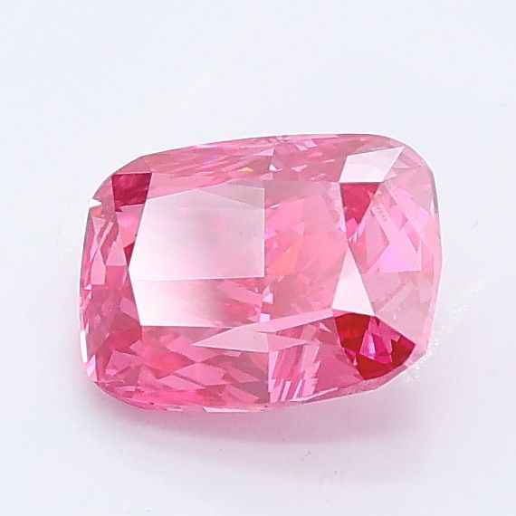 1.06 CT Fancy Vivid Pink CUSHION MODIFIED