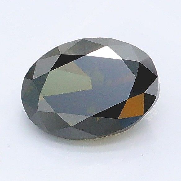 1.02 CT Fancy Gray Green OVAL