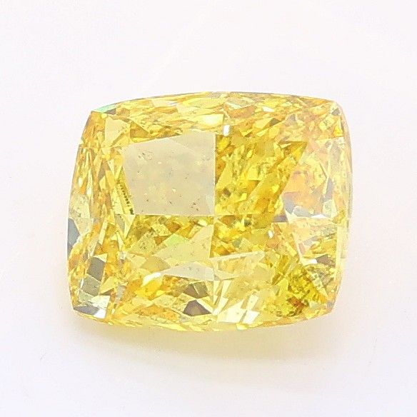 1.28 CT Fancy Vivid Yellow CUSHION MODIFIED