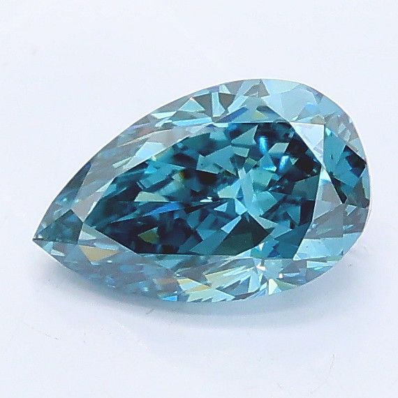 1.06 CT Fancy Vivid Greenish Blue PEAR