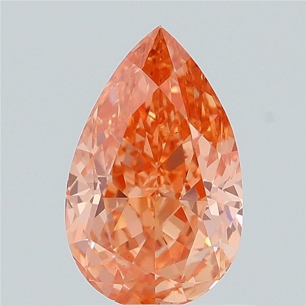 0.94 CT Fancy Vivid Orangey Pink PEAR