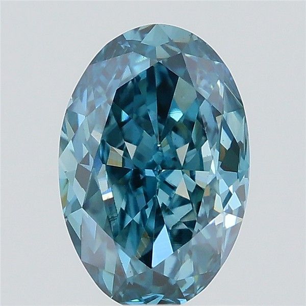 0.8 CT Fancy Vivid Blue OVAL