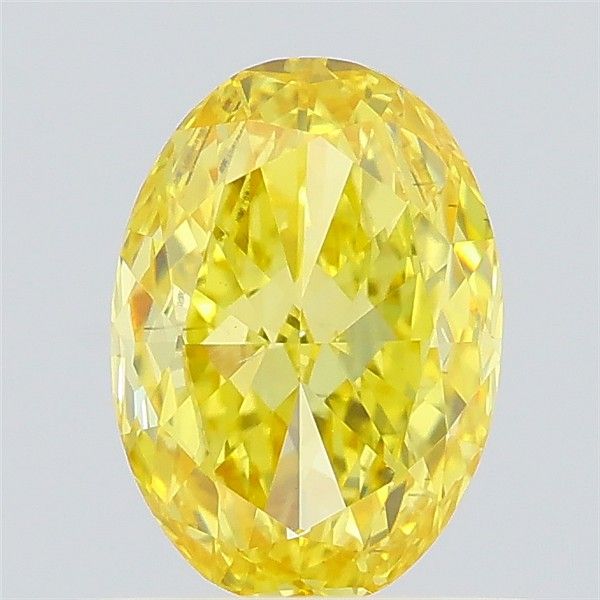 0.71 CT Fancy Vivid Yellow OVAL
