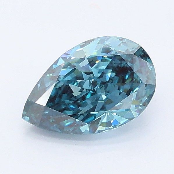 1.01 CT Fancy Vivid Greenish Blue PEAR