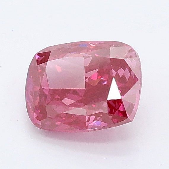 1.09 CT Fancy Vivid Pink CUSHION MODIFIED
