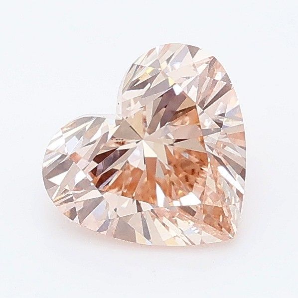 1.07 CT Fancy Intense Brownish Pink HEART