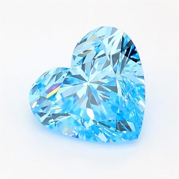 1.08 CT Fancy Vivid Blue HEART