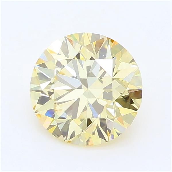 1.05 CT Fancy Light Brownish Yellow ROUND