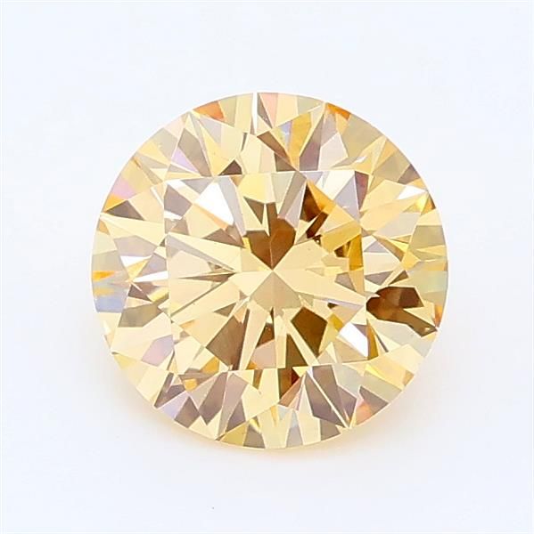 1.07 CT Fancy Light Brownish Yellow ROUND
