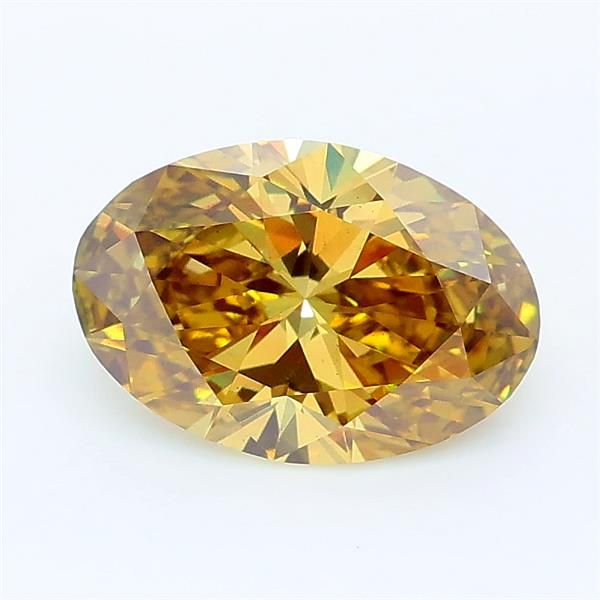 1.58 CT Fancy Vivid Yellowish Green OVAL