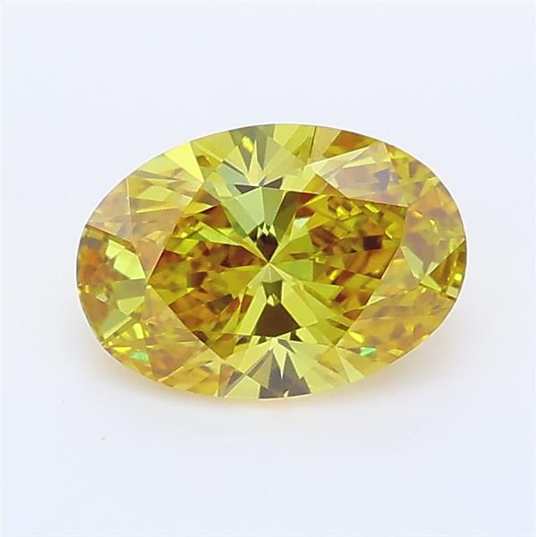 0.99 CT Fancy Intense Brown Yellow OVAL
