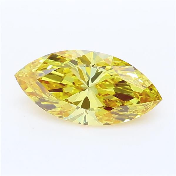 1.02 CT Fancy Intense Brownish Yellow MARQUISE