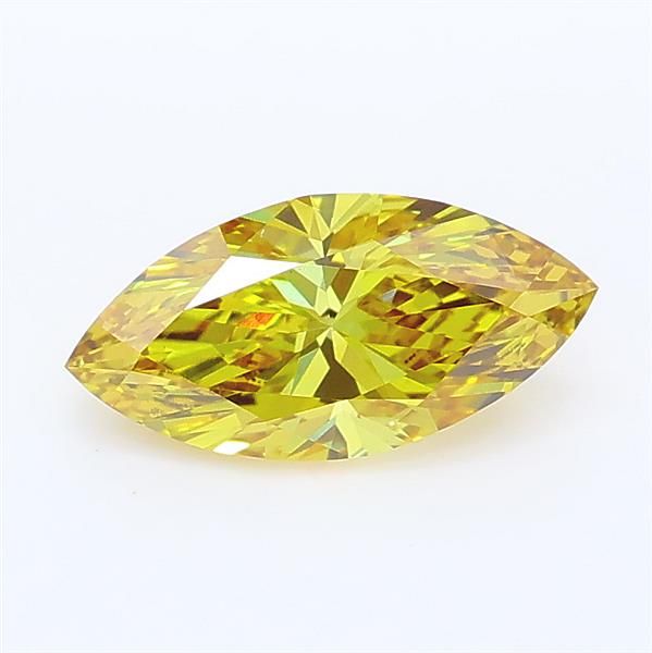 0.99 CT Fancy Intense Brownish Yellow MARQUISE