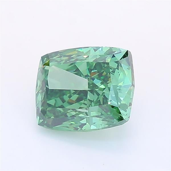 1.04 CT Fancy Vivid Green CUSHION MODIFIED