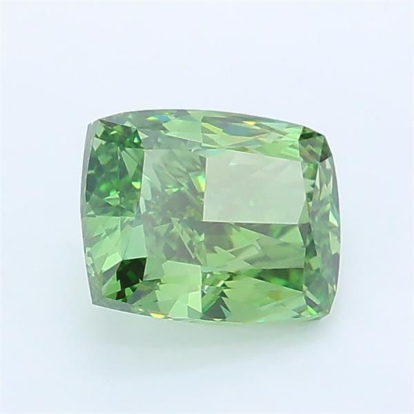 1.03 CT Fancy Vivid Green CUSHION MODIFIED