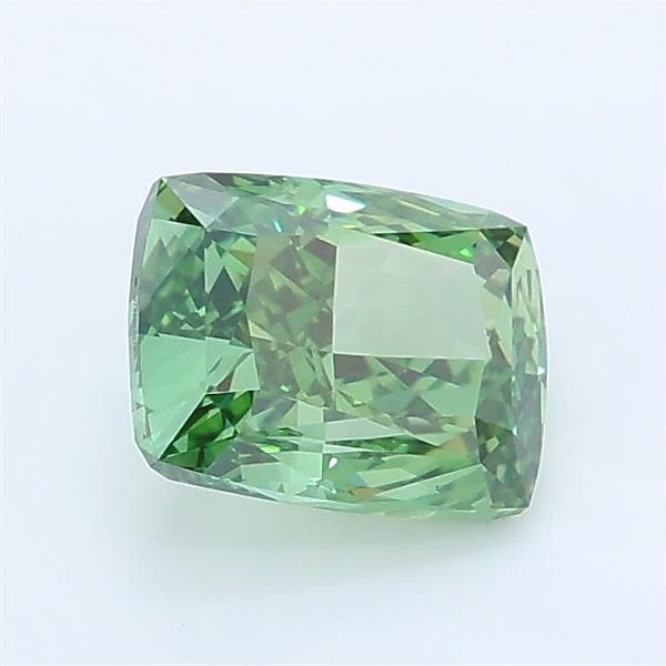 1.01 CT Fancy Vivid Green CUSHION MODIFIED