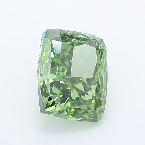 1.07 CT Fancy Vivid Green CUSHION MODIFIED
