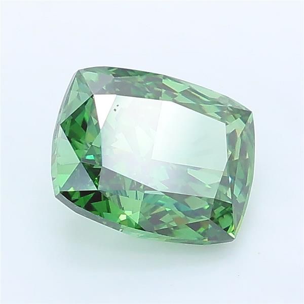 1.51 CT Fancy Vivid Green CUSHION MODIFIED