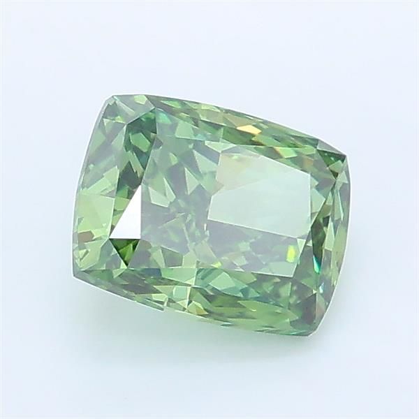1.03 CT Fancy Vivid Green CUSHION MODIFIED