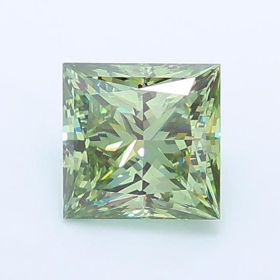 1.01 CT Fancy Vivid Green PRINCESS