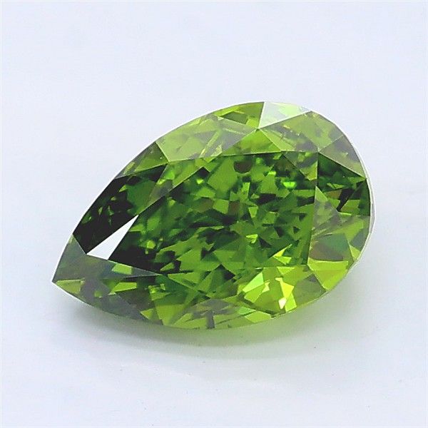 1.0 CT Fancy Vivid Green PEAR