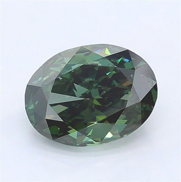 1.12 CT Fancy Vivid Green OVAL