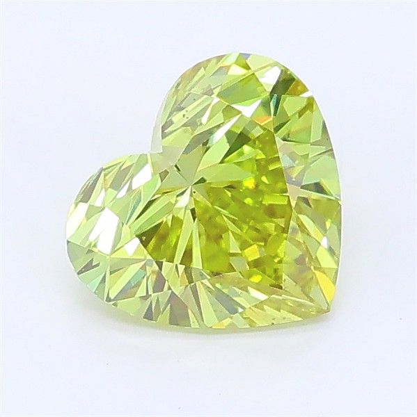 1.01 CT Fancy Intense Greenish Yellow HEART