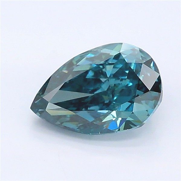 1.06 CT Fancy Deep Green Blue PEAR