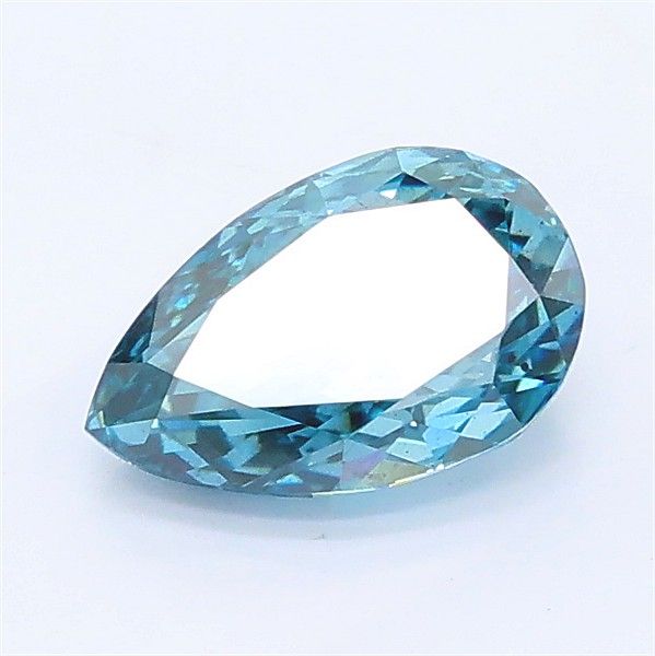 1.04 CT Fancy Vivid Green Blue PEAR