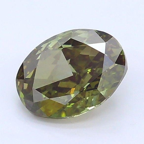 1.08 CT Fancy Intense Green OVAL
