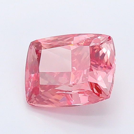 1.02 CT Fancy Vivid Pink CUSHION MODIFIED