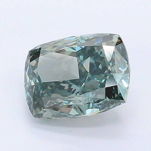 1.22 CT Fancy Deep Grayish Green CUSHION MODIFIED
