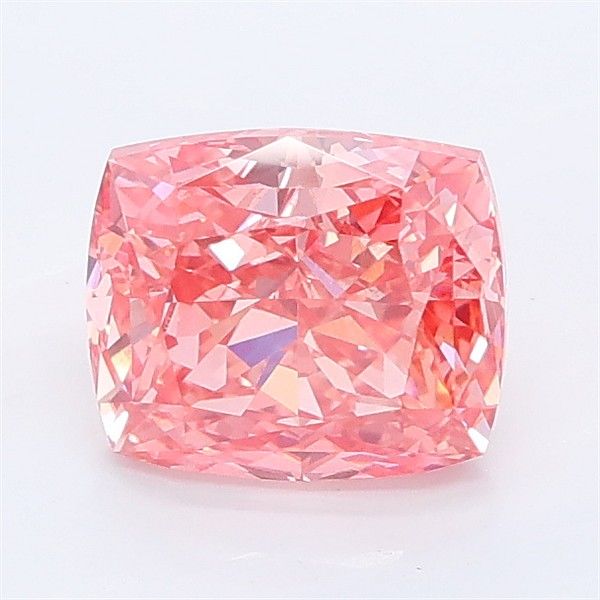 1.51 CT Fancy Vivid Pink CUSHION MODIFIED
